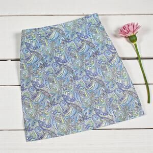 Colorful LONG PAIGE  New York Pastels Paisley Print Skirt L